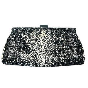 Leather Clutch Purse Metallic Inge Christopher Chain Strap